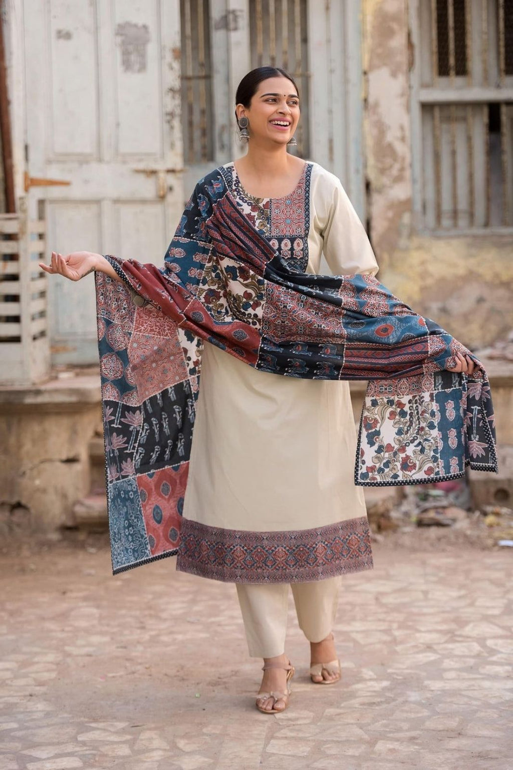 Designer Exclusive Roman Silk Suit Set