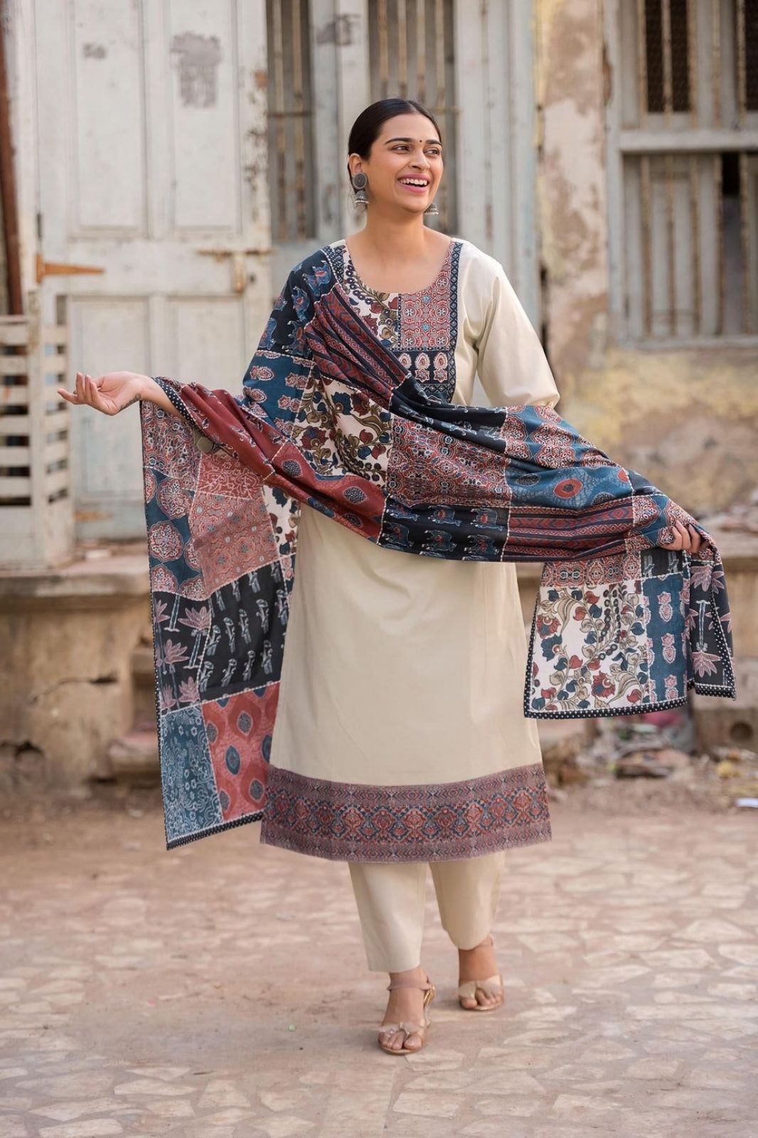 Designer Exclusive Roman Silk Suit Set