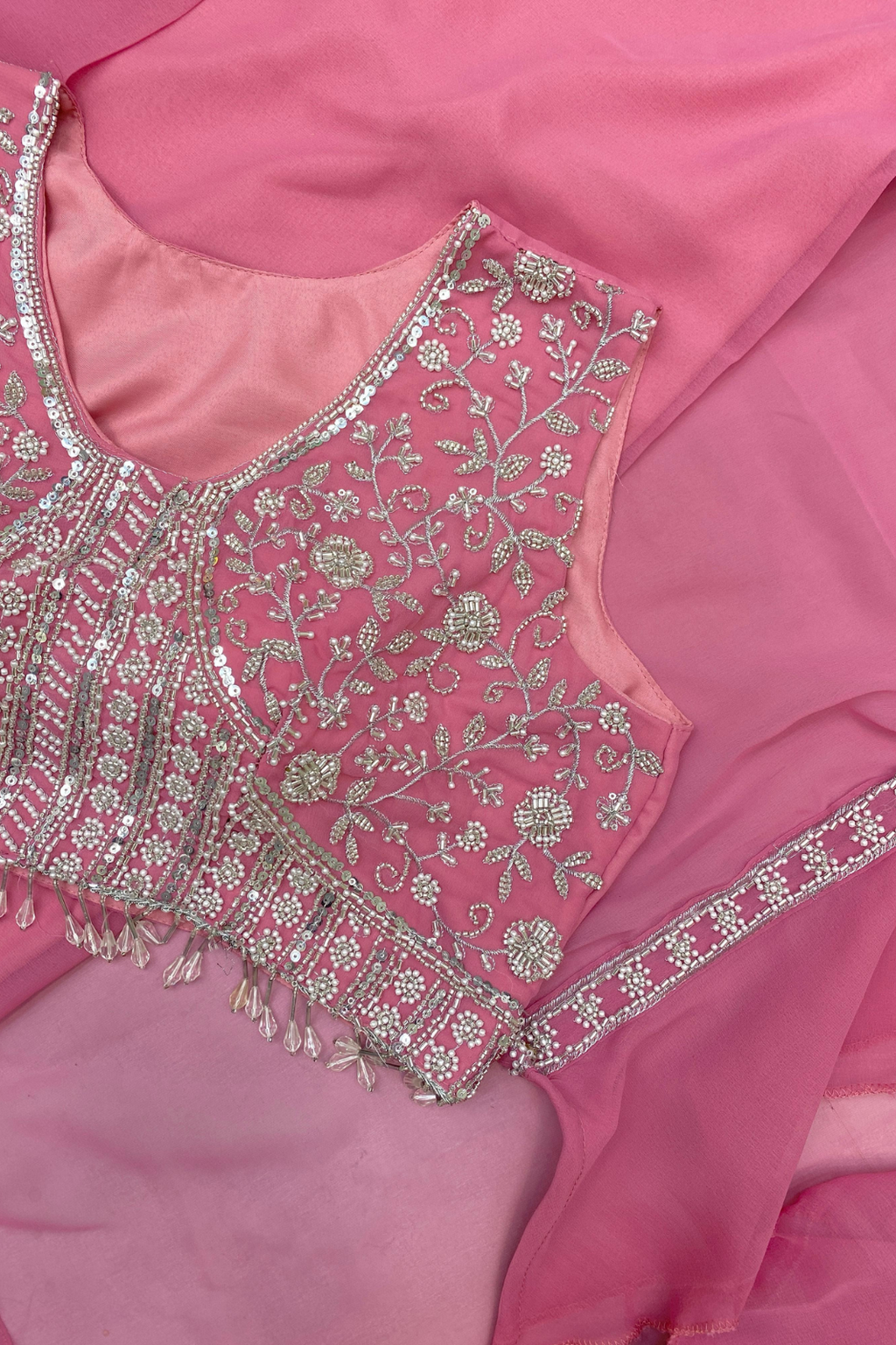 Trendy Three-Piece Handwork Western Outfit – Wedding Special
