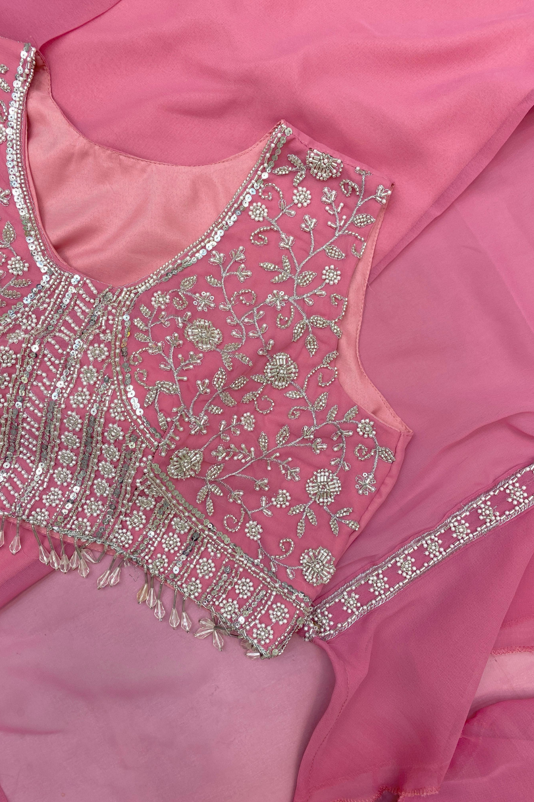 Trendy Three-Piece Handwork Western Outfit – Wedding Special