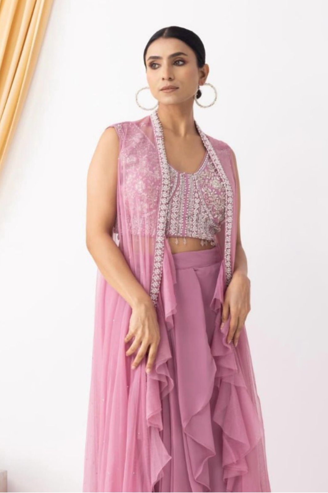 Trendy Three-Piece Handwork Western Outfit – Wedding Special
