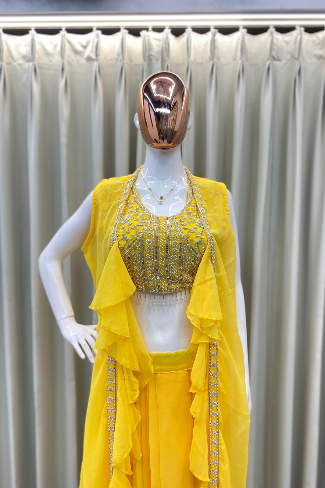 Trendy Three-Piece Handwork Western Outfit – Wedding Special