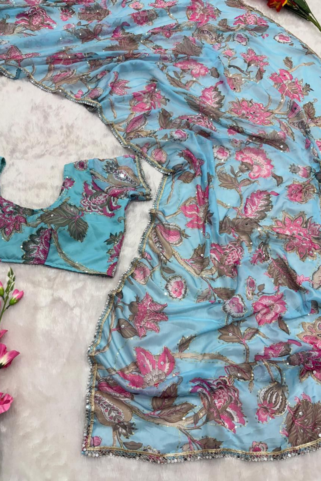 Designer Georgette Party Wear Saree