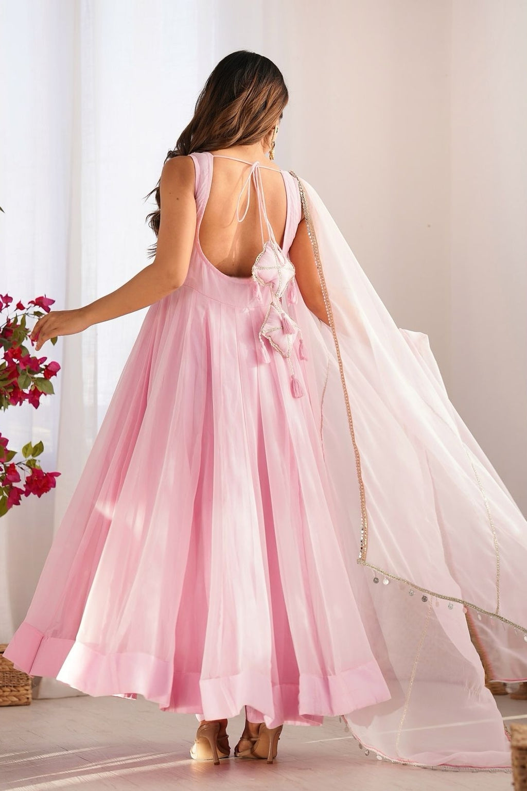 Exclusive Georgette Anarkali Set with Pant & Dupatta
