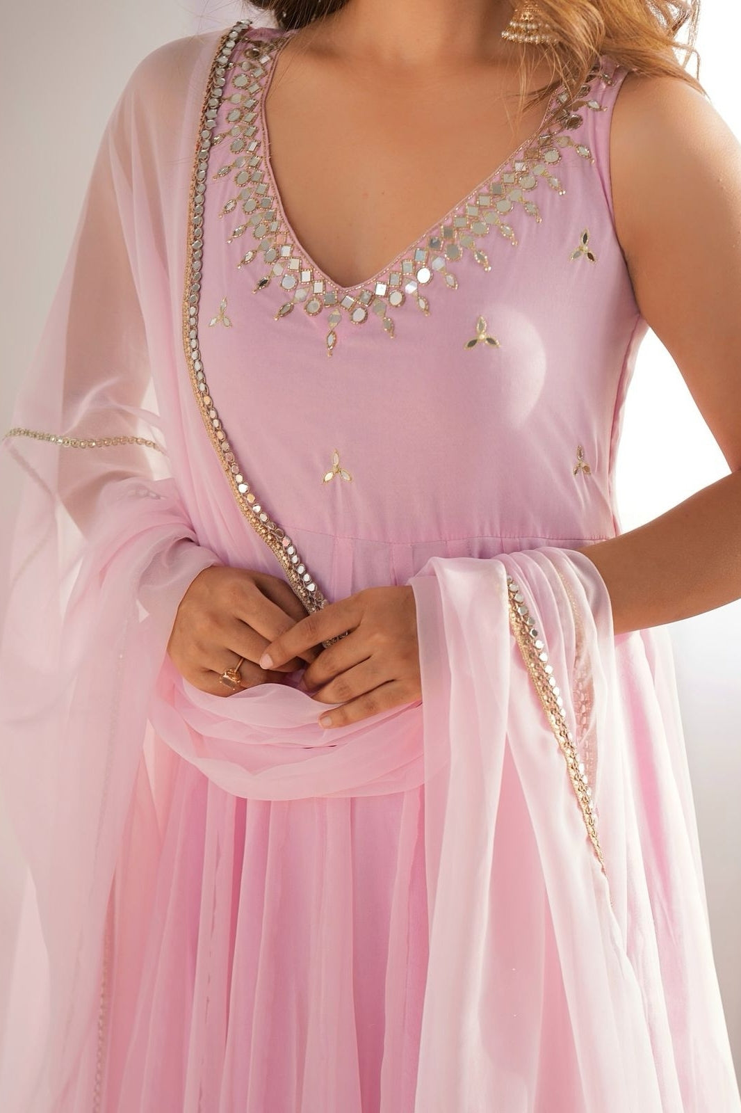 Exclusive Georgette Anarkali Set with Pant & Dupatta