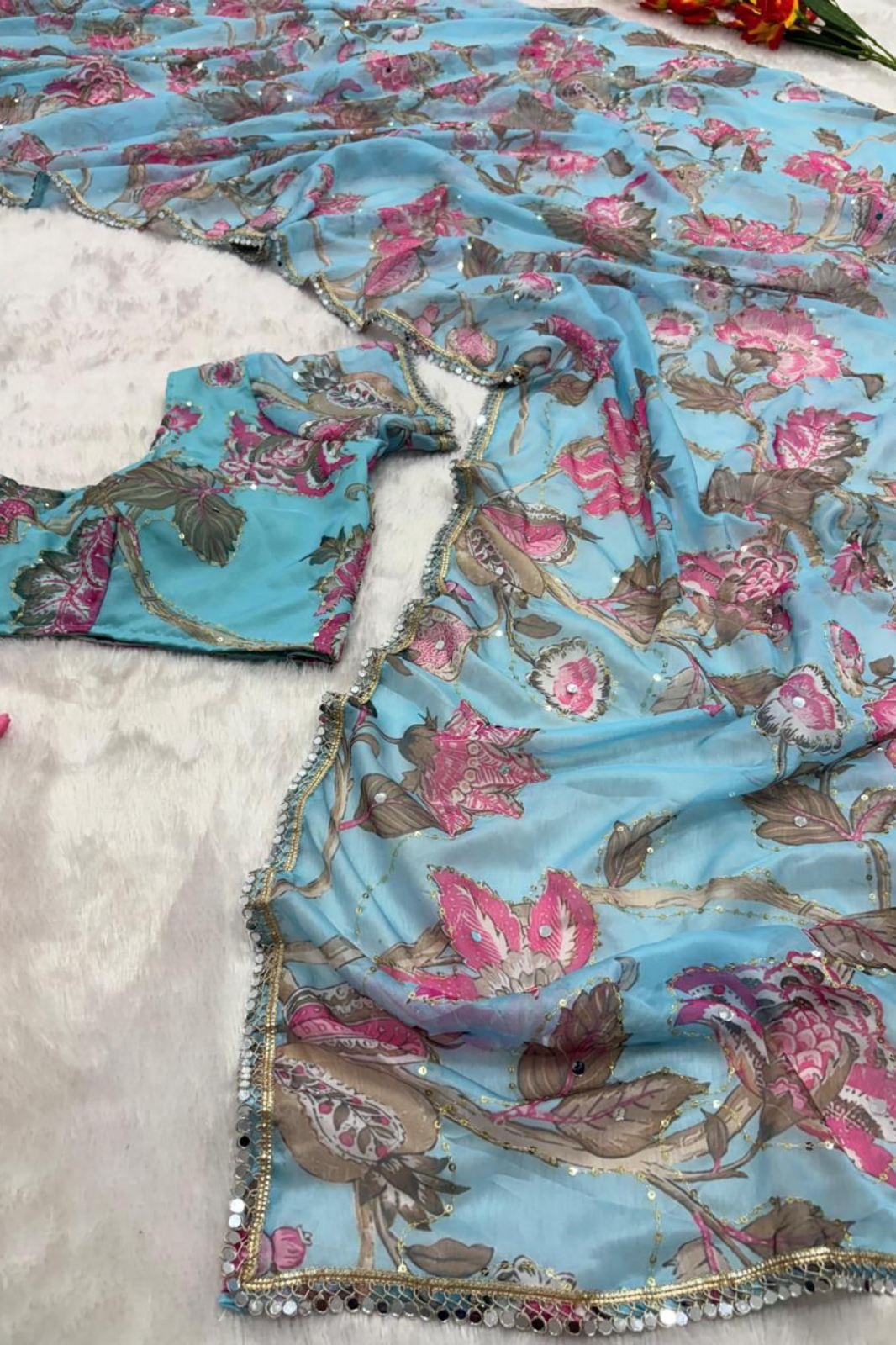 Designer Georgette Party Wear Saree