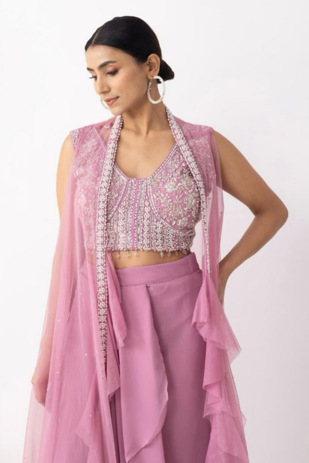Trendy Three-Piece Handwork Western Outfit – Wedding Special