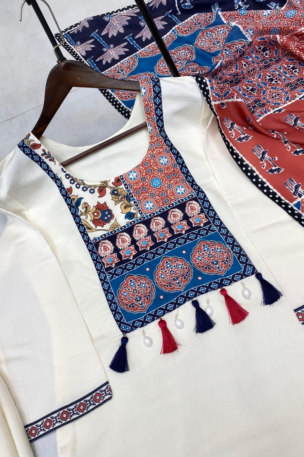 Designer Exclusive Roman Silk Suit Set