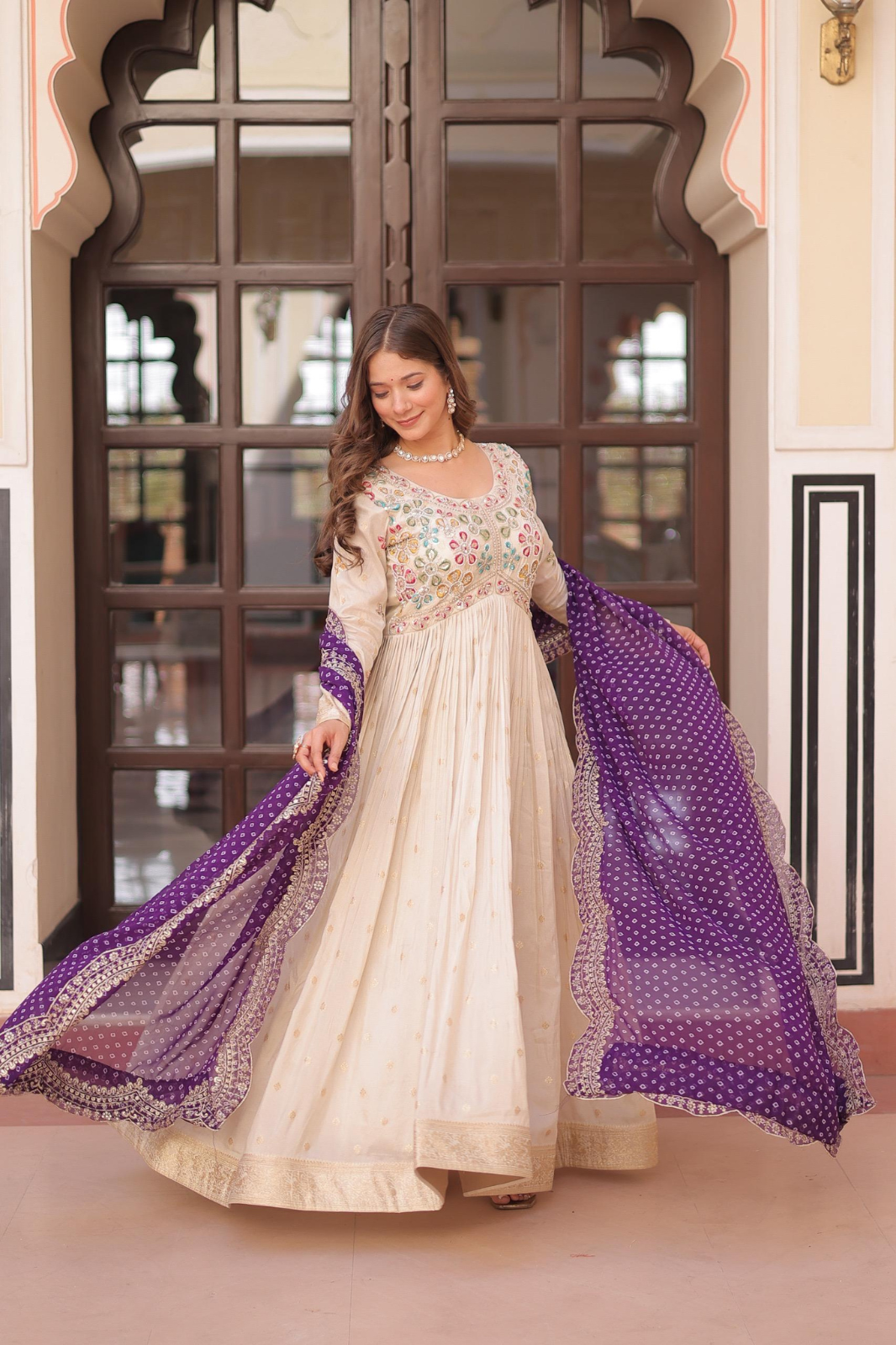Luxury Gown & Dupatta Set – Wedding & Party Wear