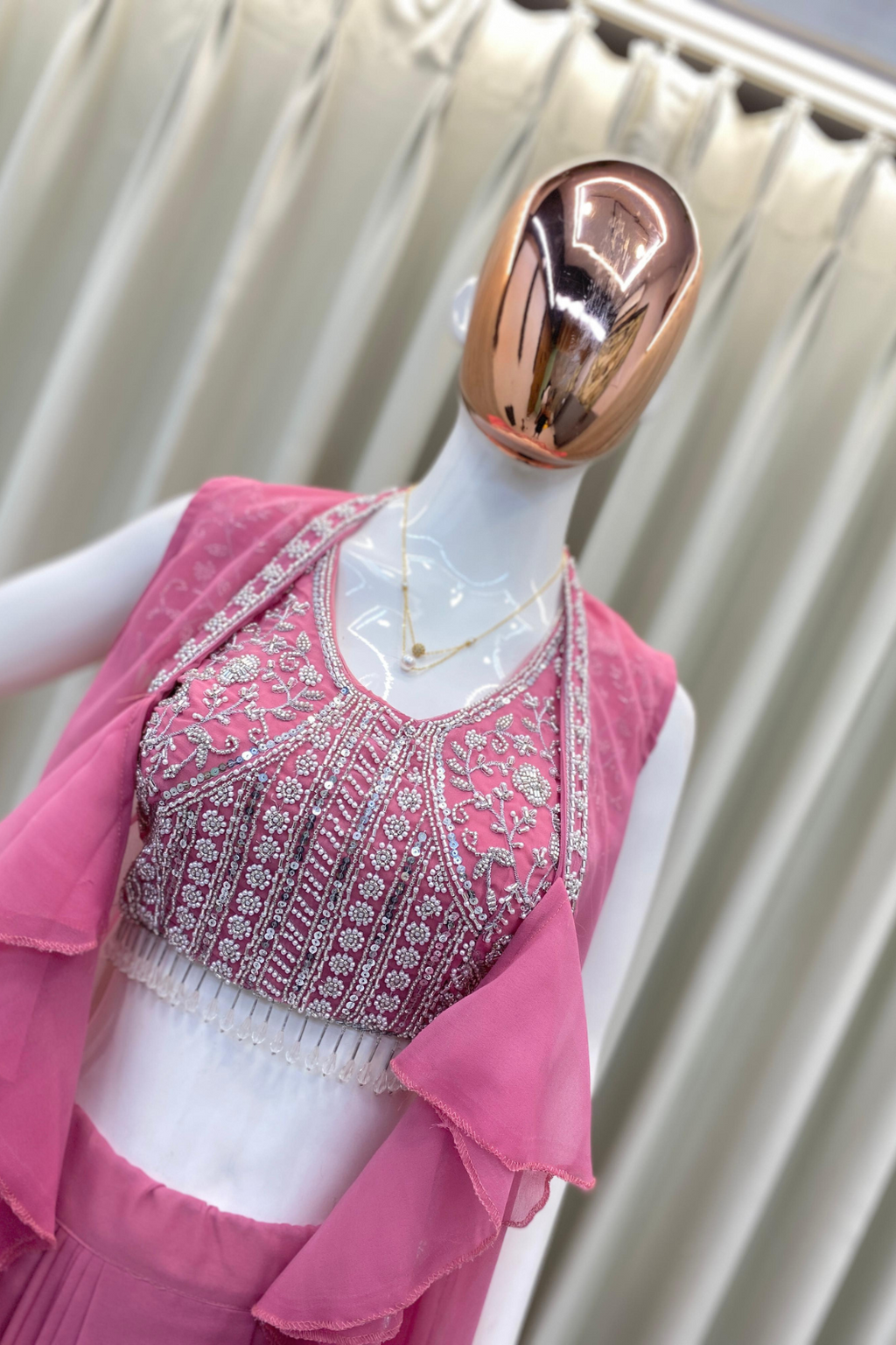 Trendy Three-Piece Handwork Western Outfit – Wedding Special