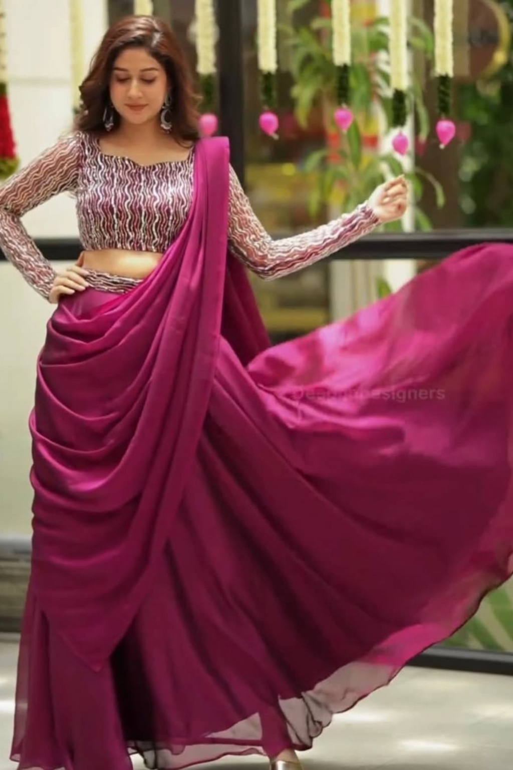 Premium Party Wear Lehenga Set – Stitched Blouse & Dupatta