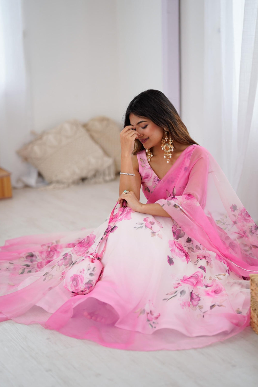 Exclusive Organza Silk Lehenga Blouse Set