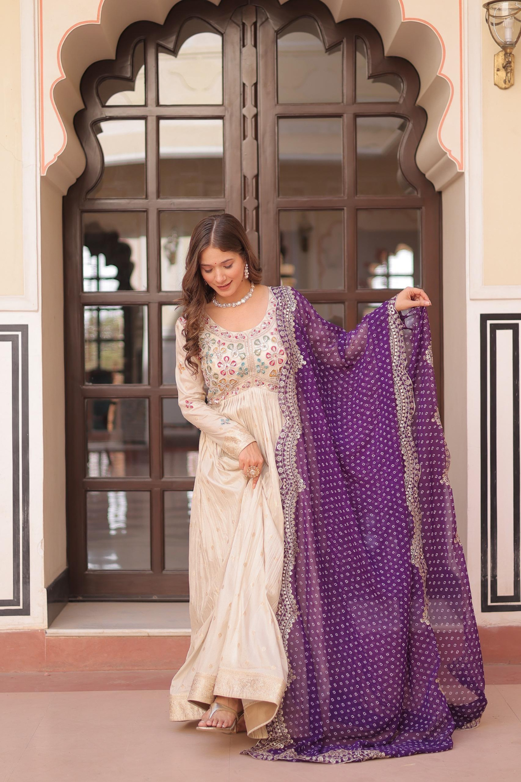 Luxury Gown & Dupatta Set – Wedding & Party Wear