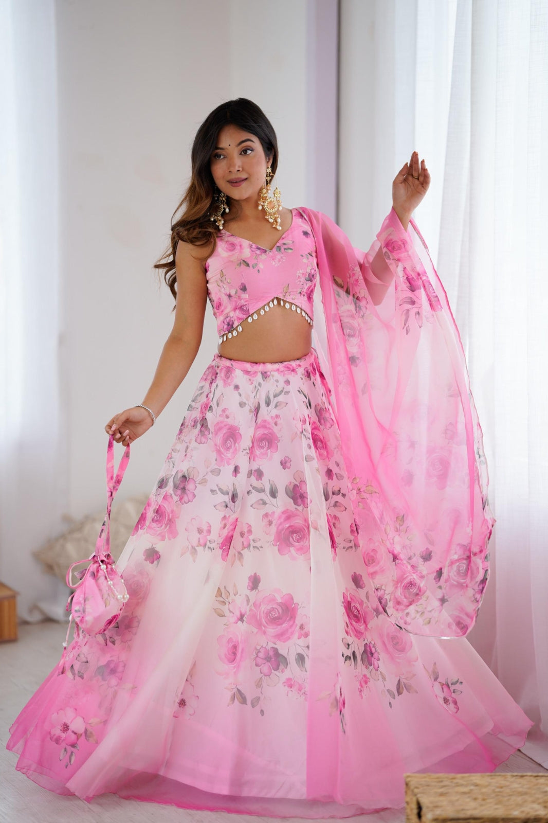 Exclusive Organza Silk Lehenga Blouse Set