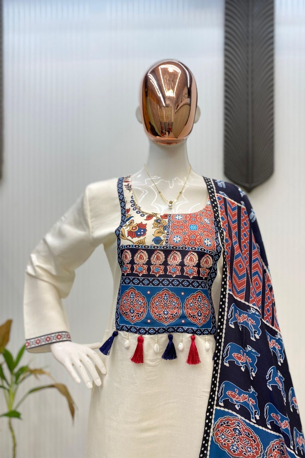 Designer Exclusive Roman Silk Suit Set