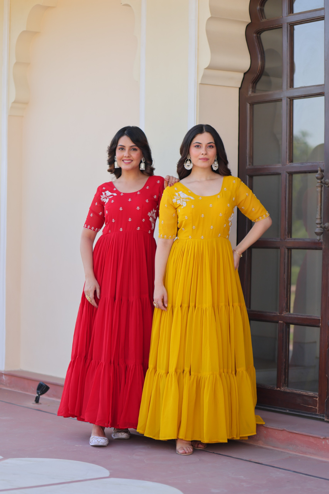 Premium Designer Readymade Gown Collection – Beads Embroidery Work