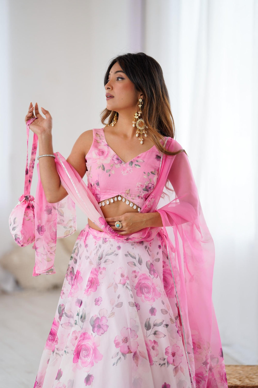 Exclusive Organza Silk Lehenga Blouse Set