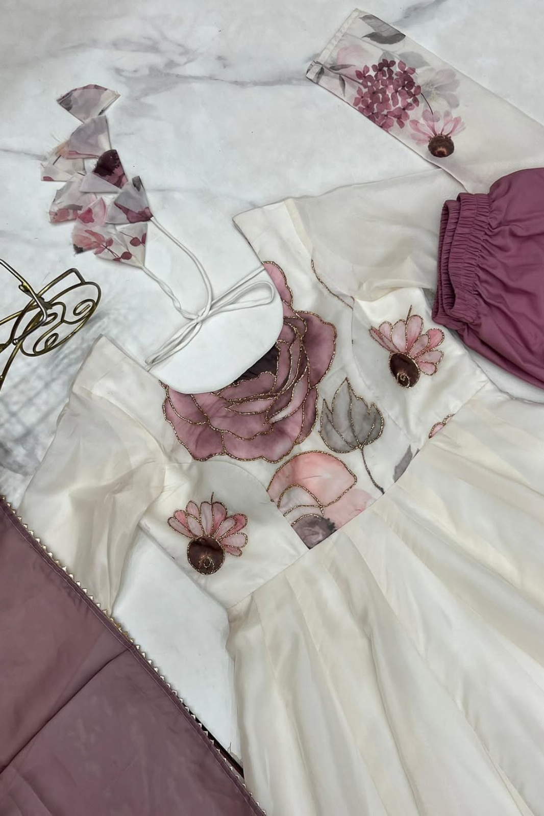 Luxury Organza Silk Anarkali Suit – Onion Pink Edition