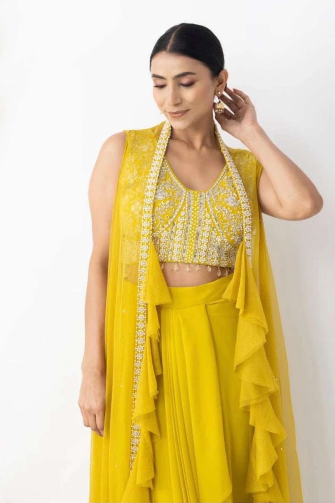 Trendy Three-Piece Handwork Western Outfit – Wedding Special