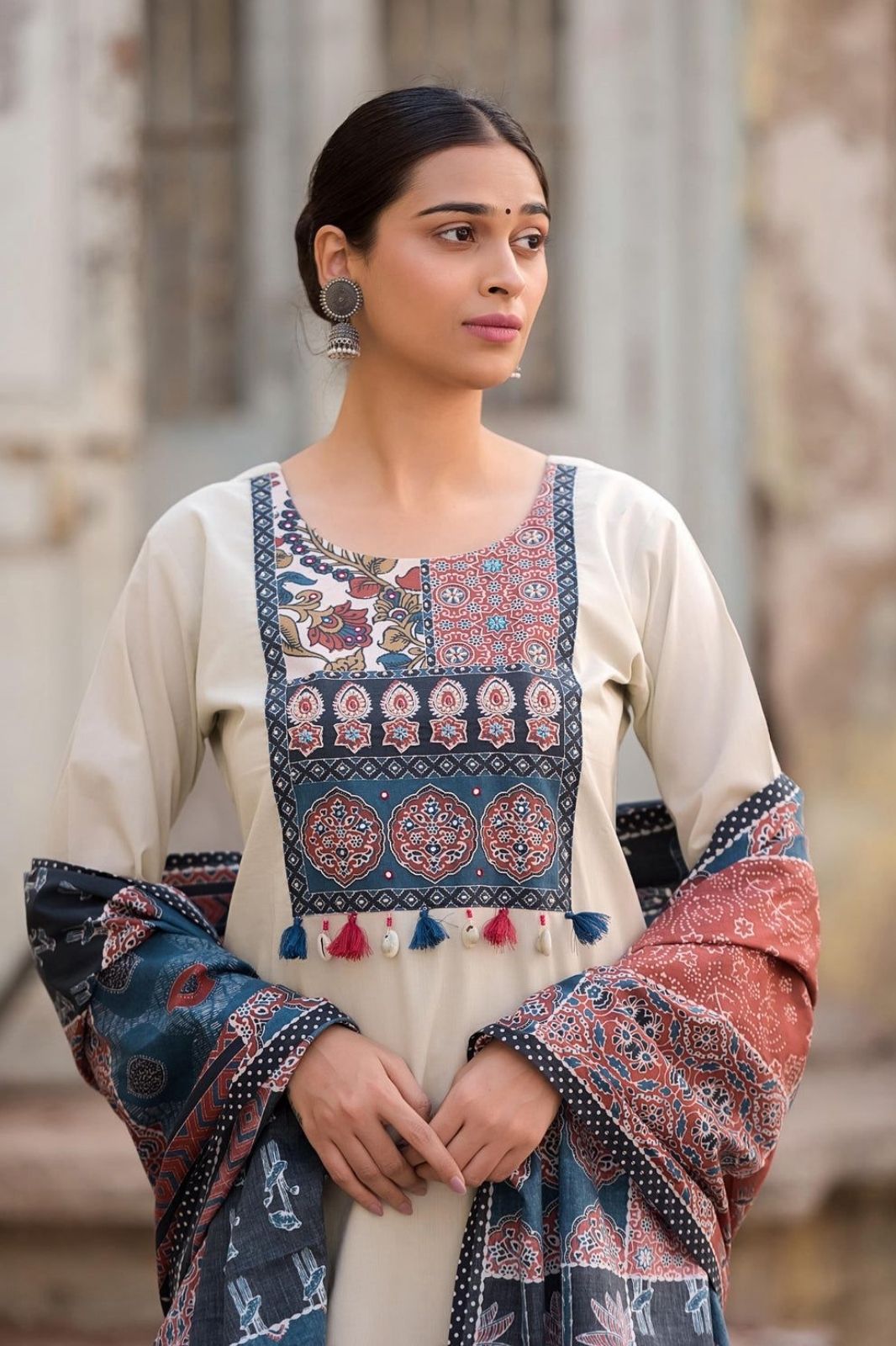 Designer Exclusive Roman Silk Suit Set