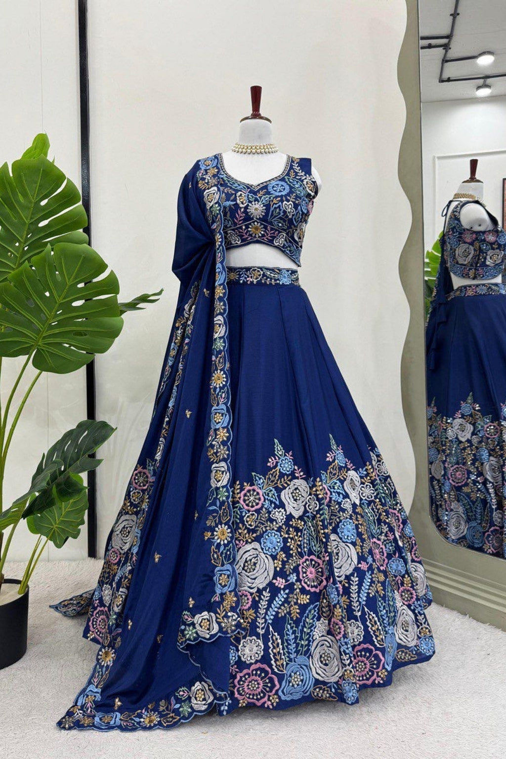 Boutique Collection Heavy Chinon Silk Sequin Lehenga Choli