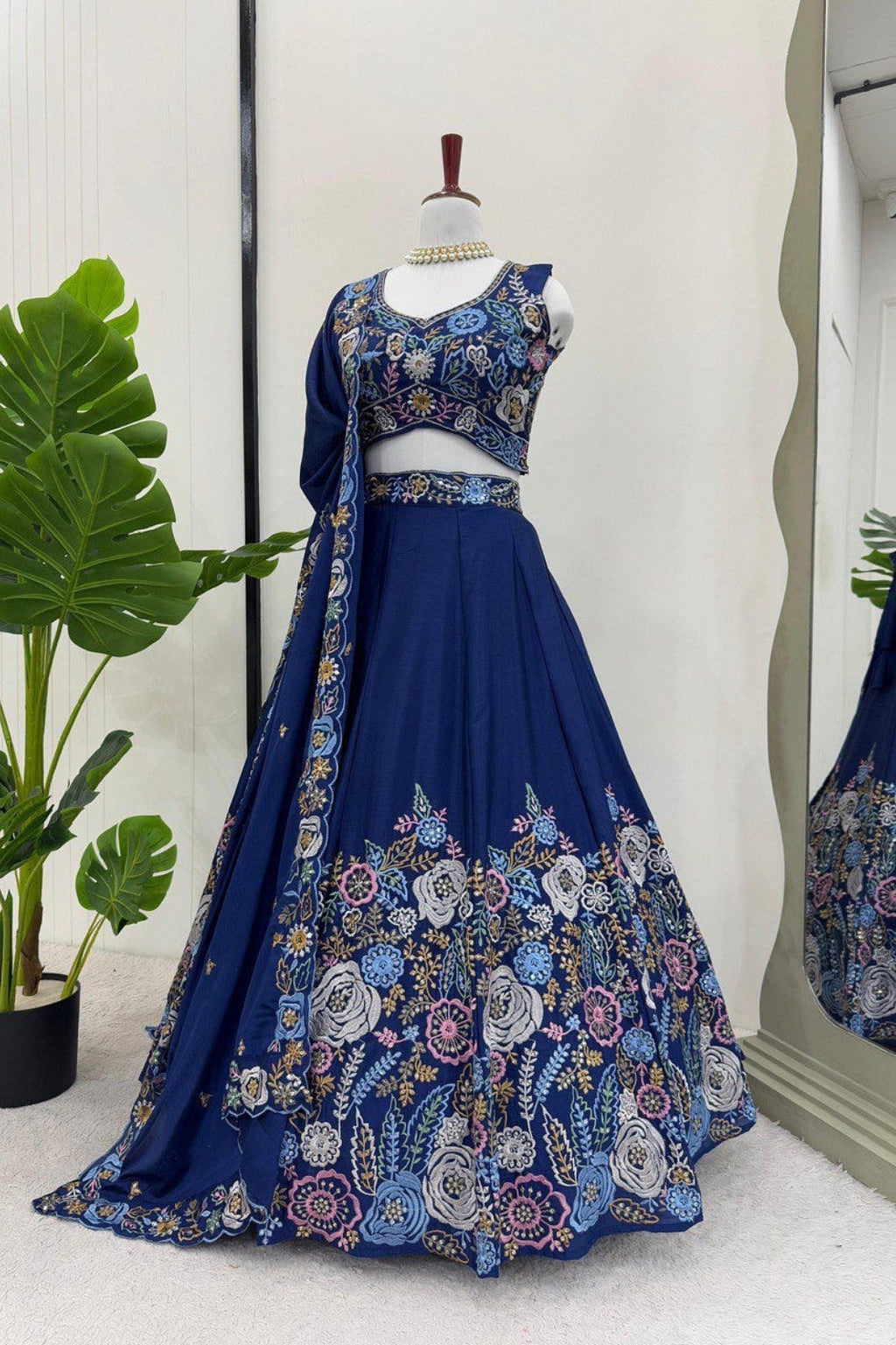 Boutique Collection Heavy Chinon Silk Sequin Lehenga Choli