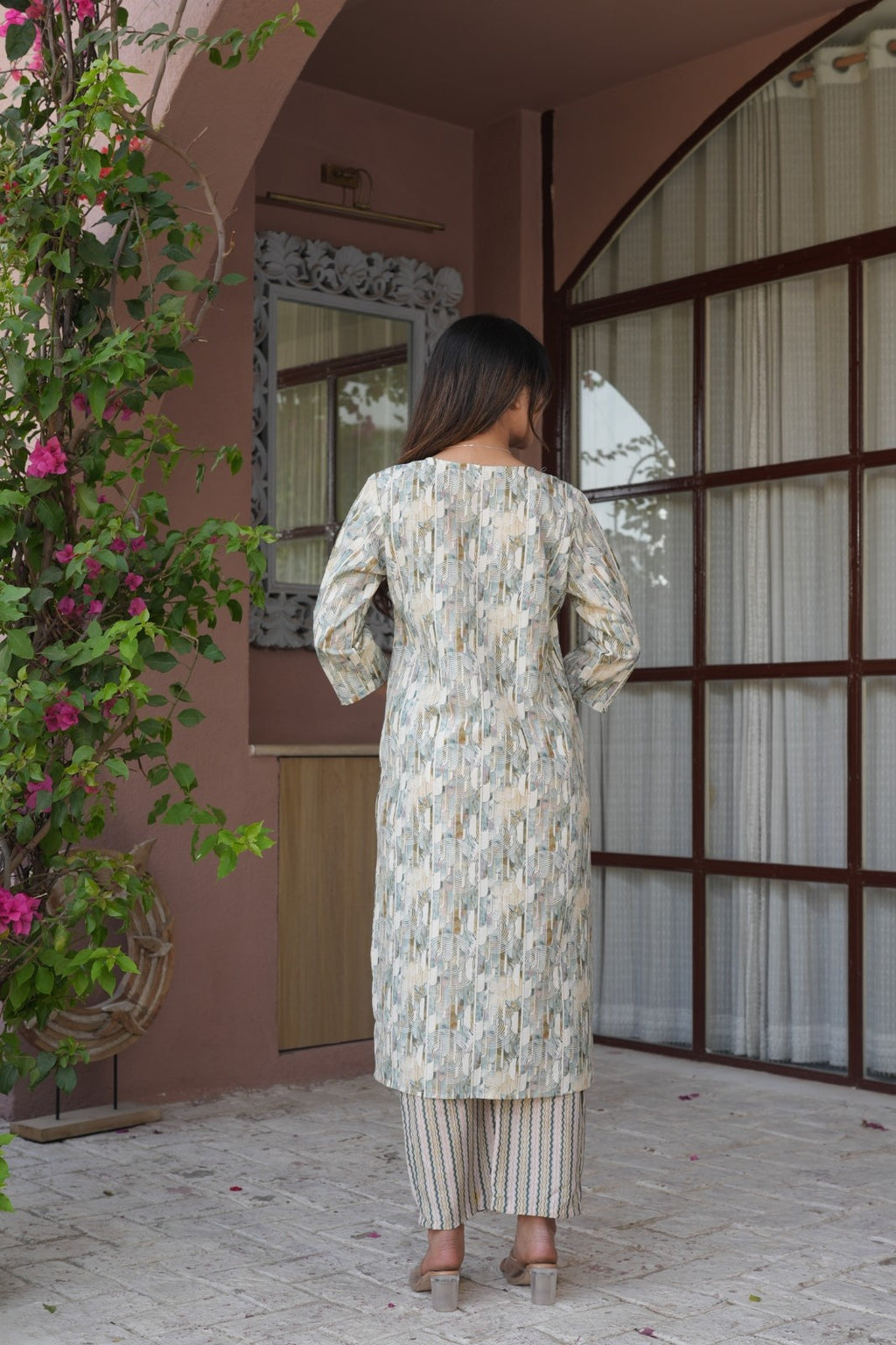 Pastel Printed Ethnic Set – Kurta & Pant