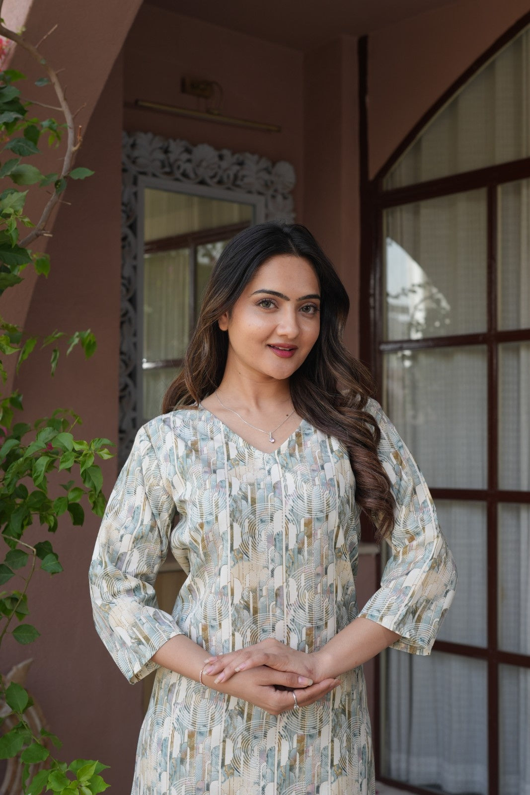 Pastel Printed Ethnic Set – Kurta & Pant