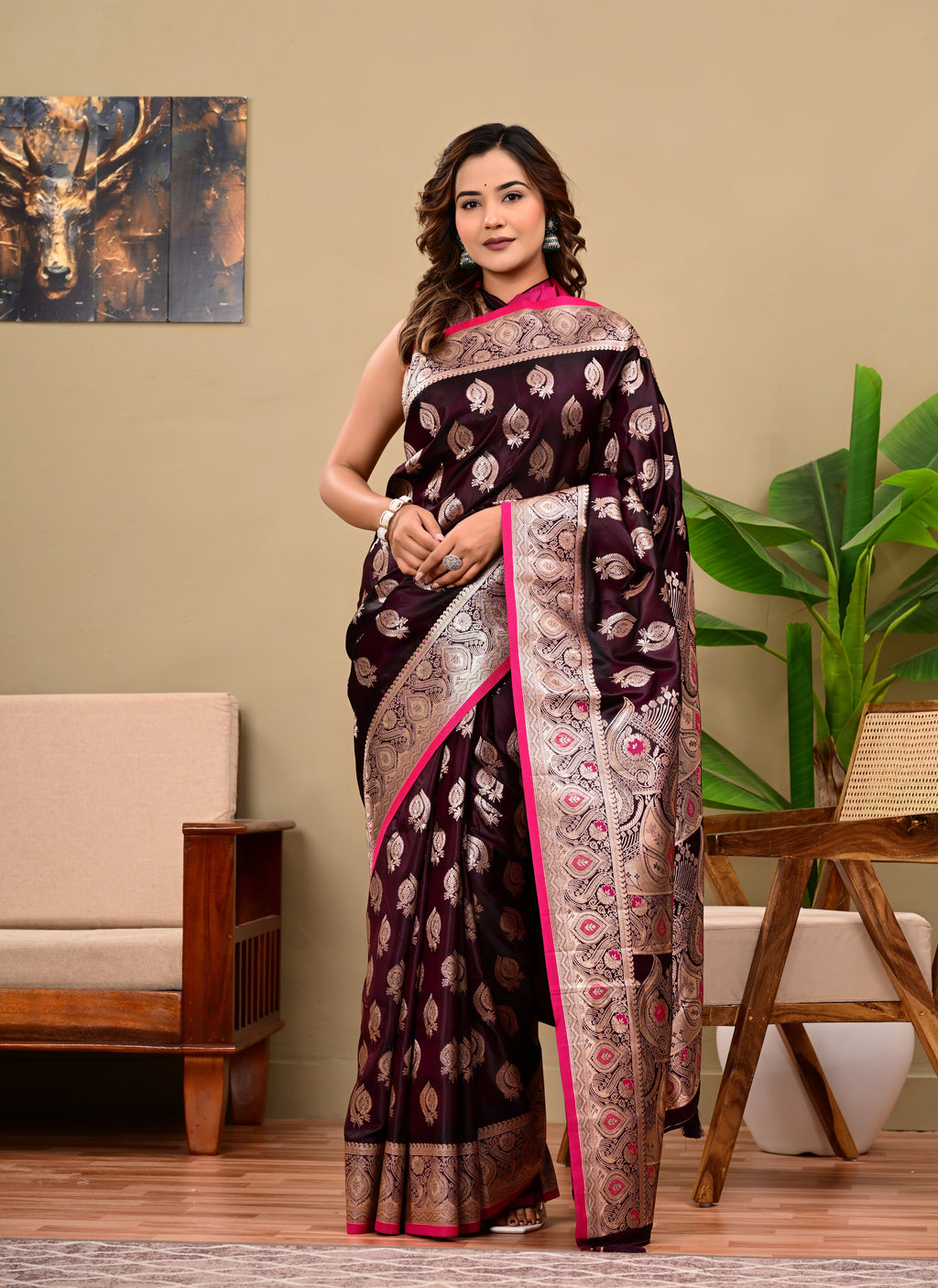 Full Saree Of Heavy quality  Banarasi silk