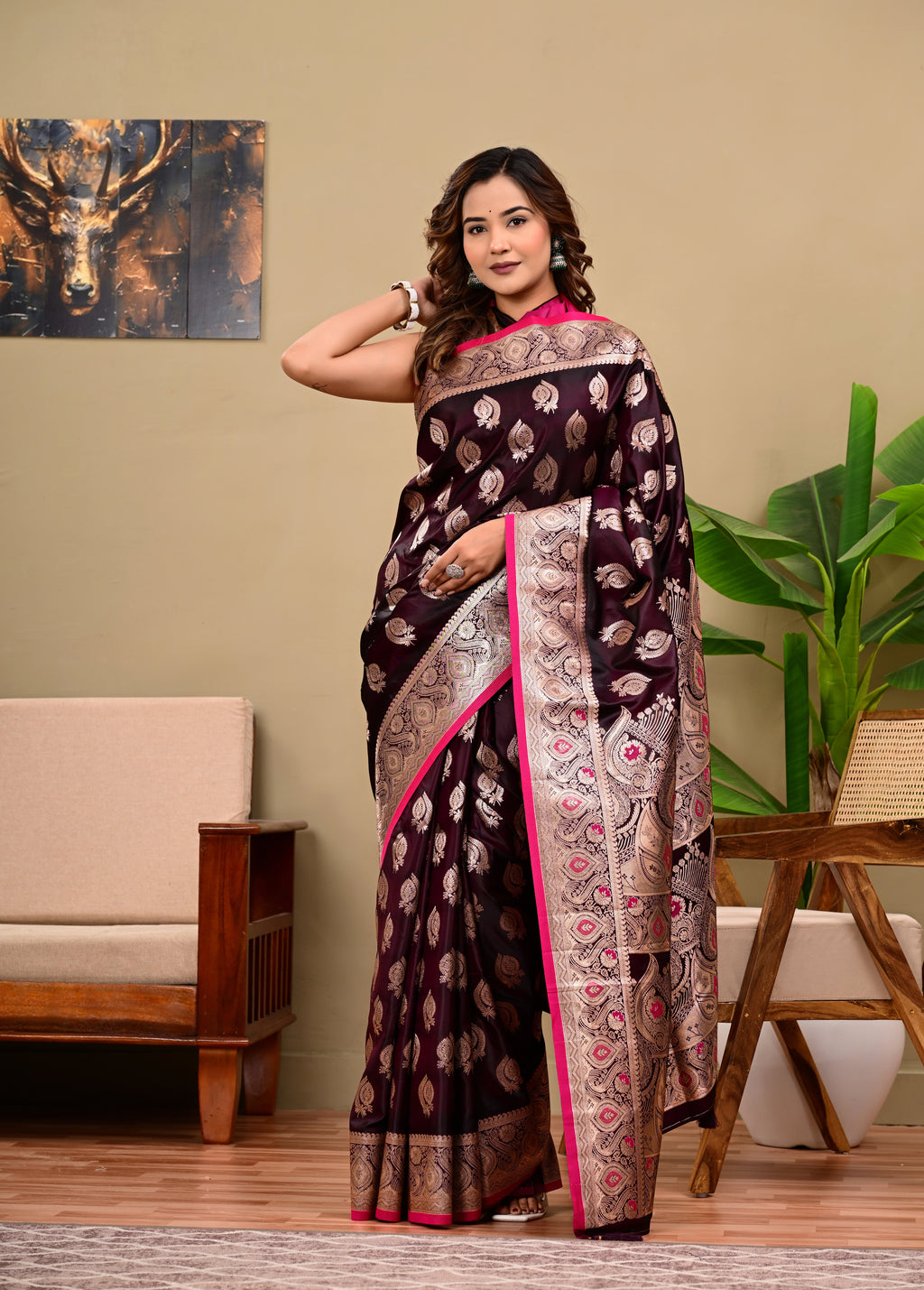 Full Saree Of Heavy quality  Banarasi silk