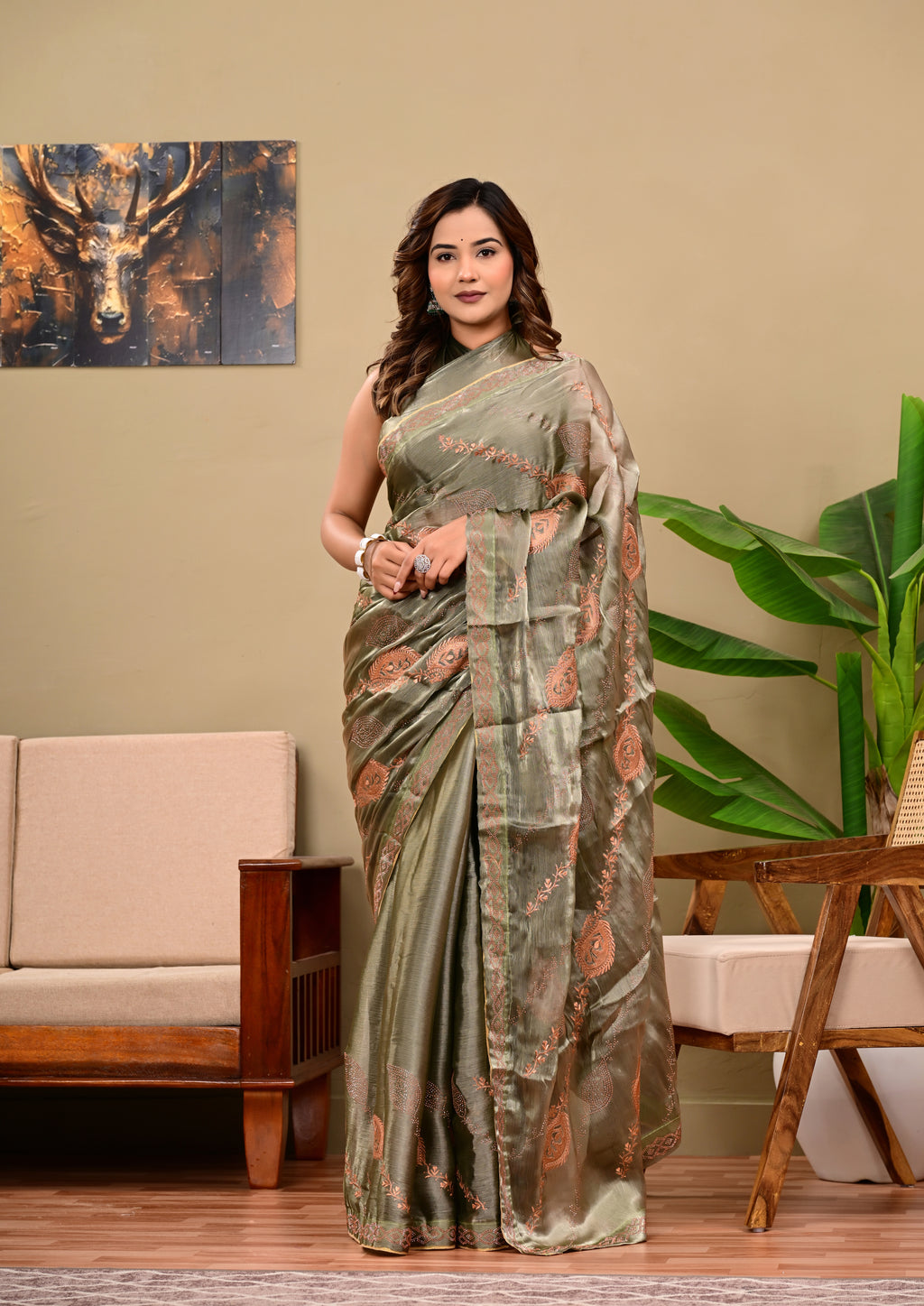 Full Saree Of Heavy quality  Soft tissue silk