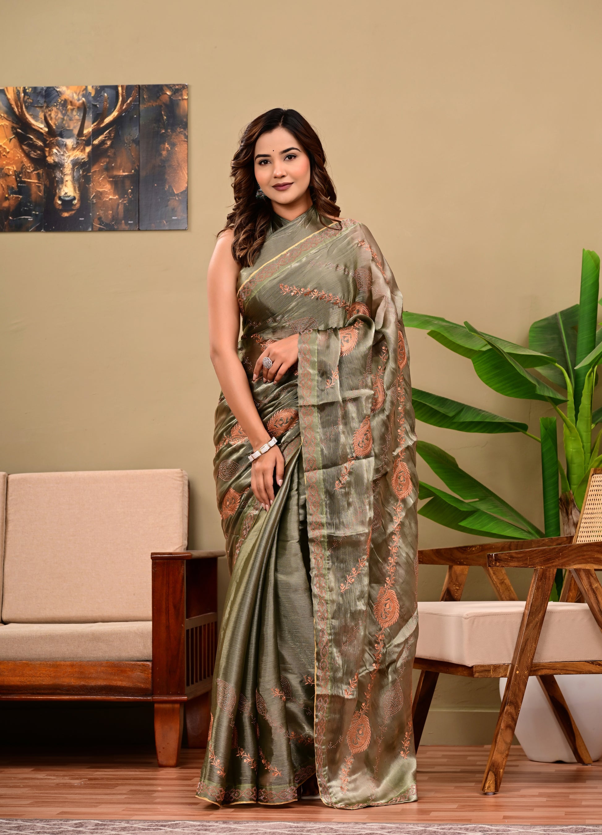 Full Saree Of Heavy quality  Soft tissue silk