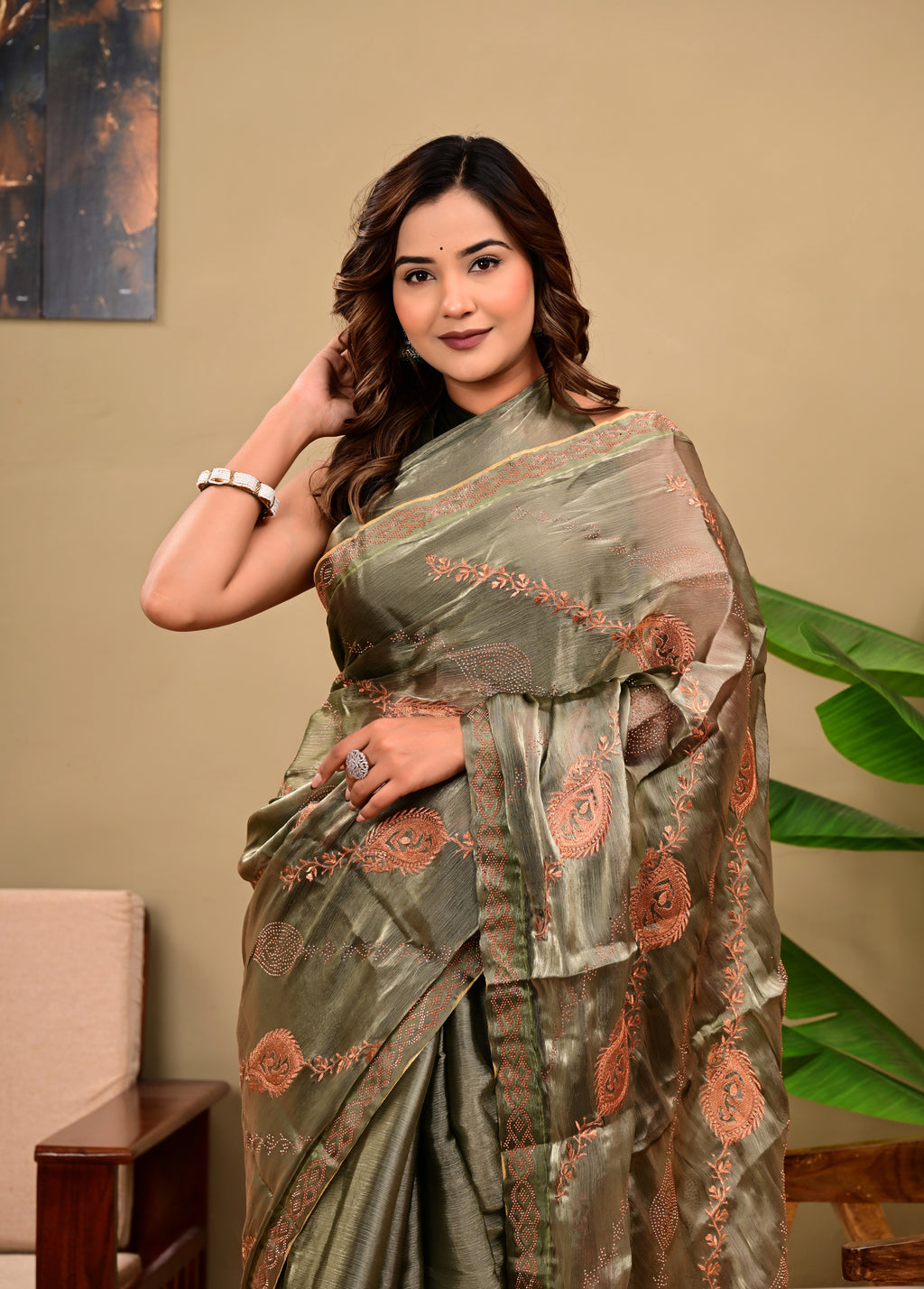 Full Saree Of Heavy quality  Soft tissue silk