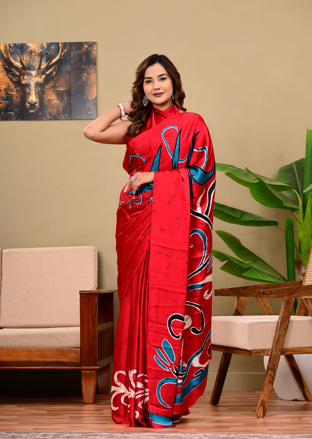 Full Saree Of Heavy quality  Saatin silk