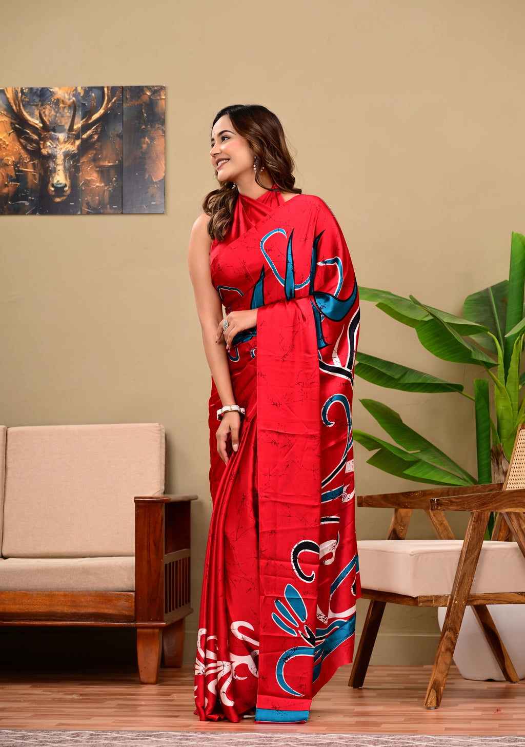 Full Saree Of Heavy quality  Saatin silk