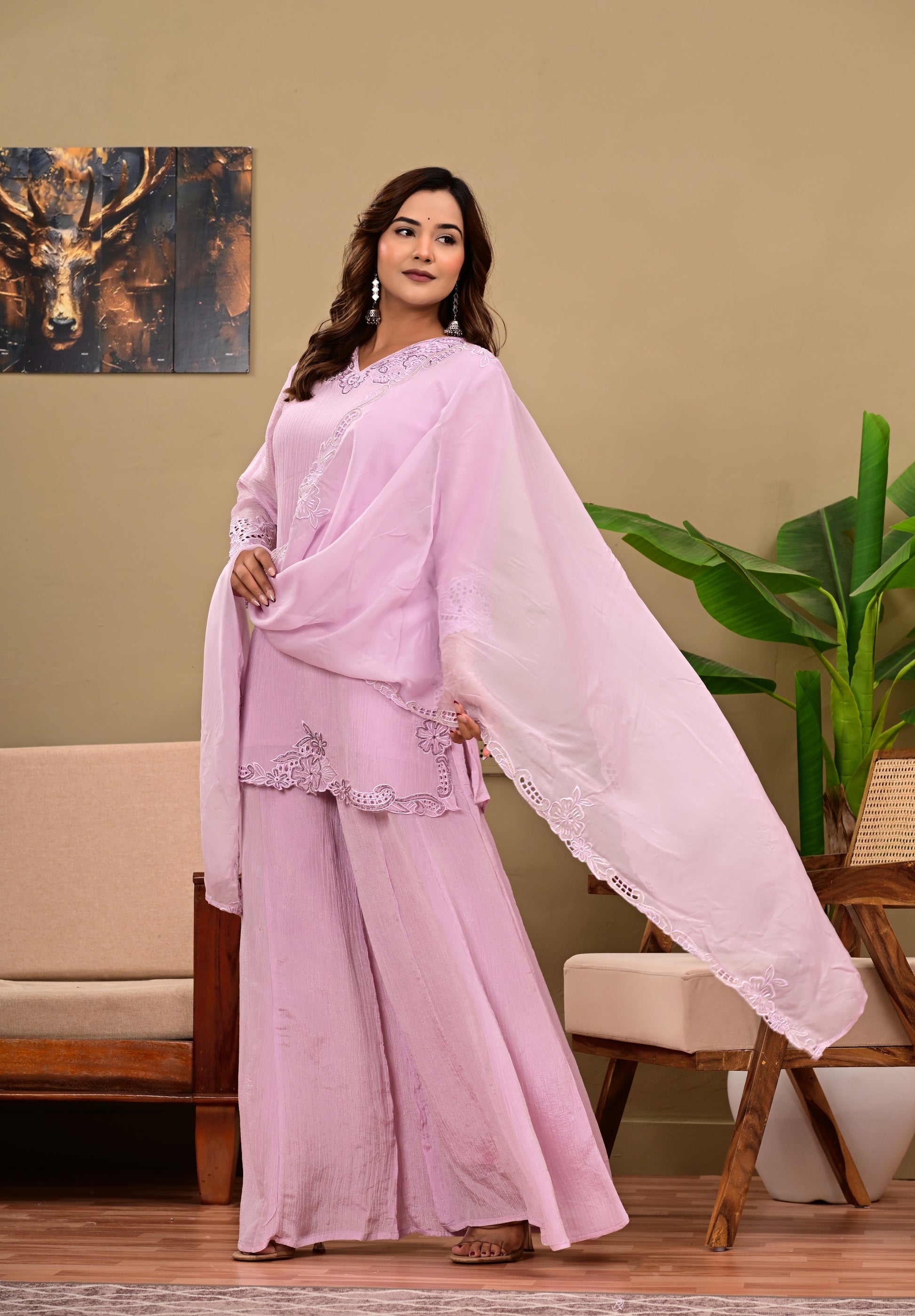 Candy Crush Heavy Embroidered Sharara Set