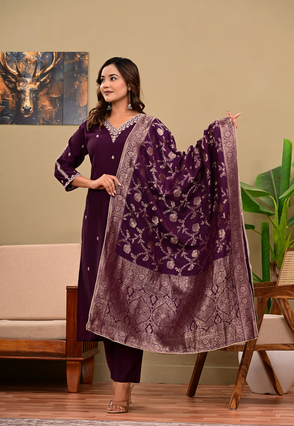 Elegant Cotton Suit Set