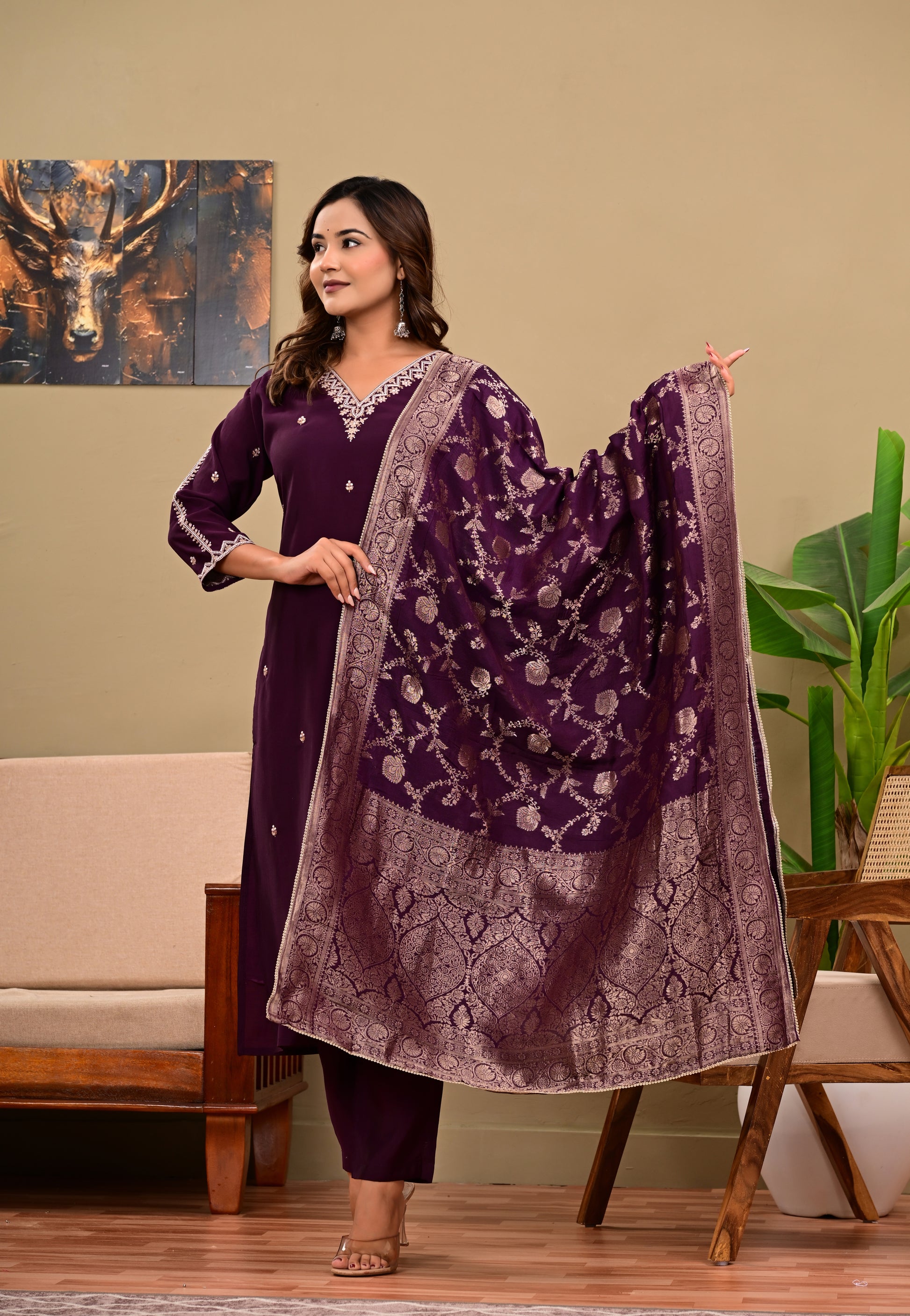 Elegant Cotton Suit Set