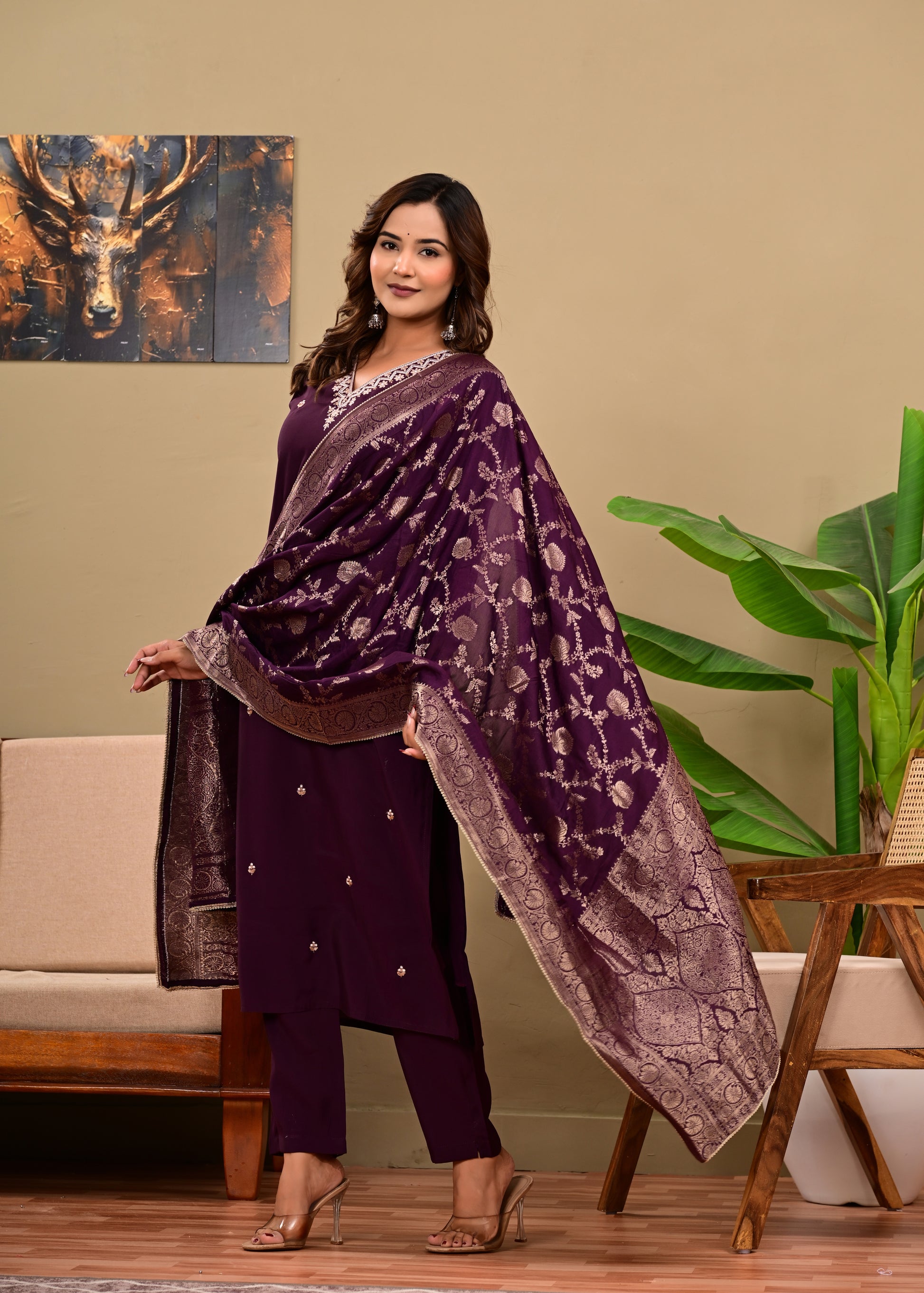 Elegant Cotton Suit Set