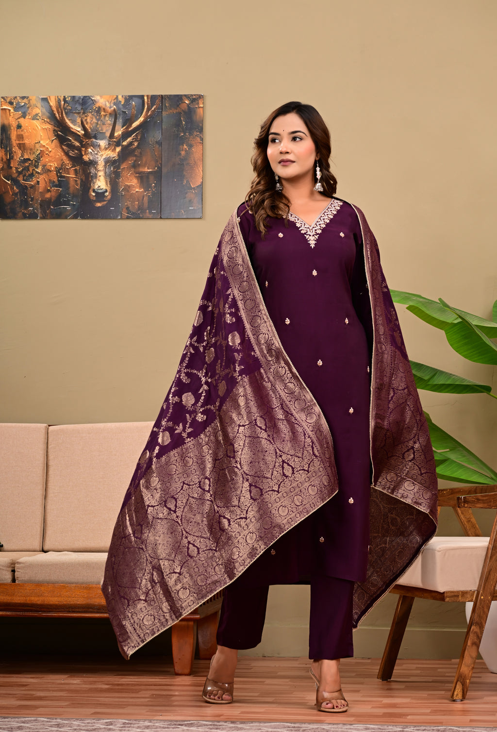 Elegant Cotton Suit Set