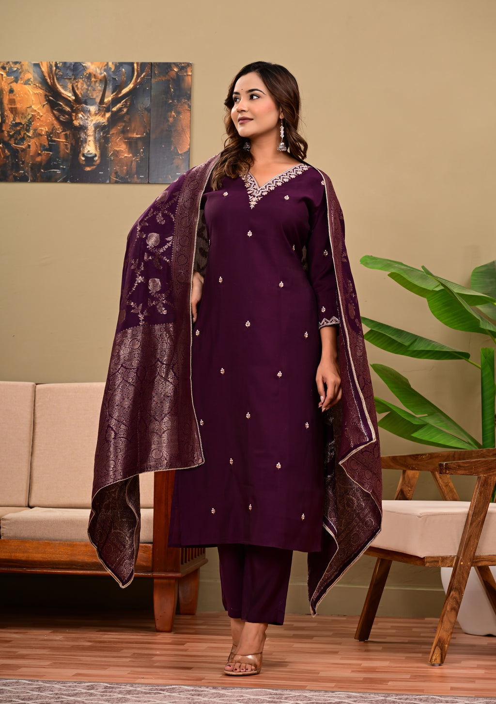 Elegant Cotton Suit Set