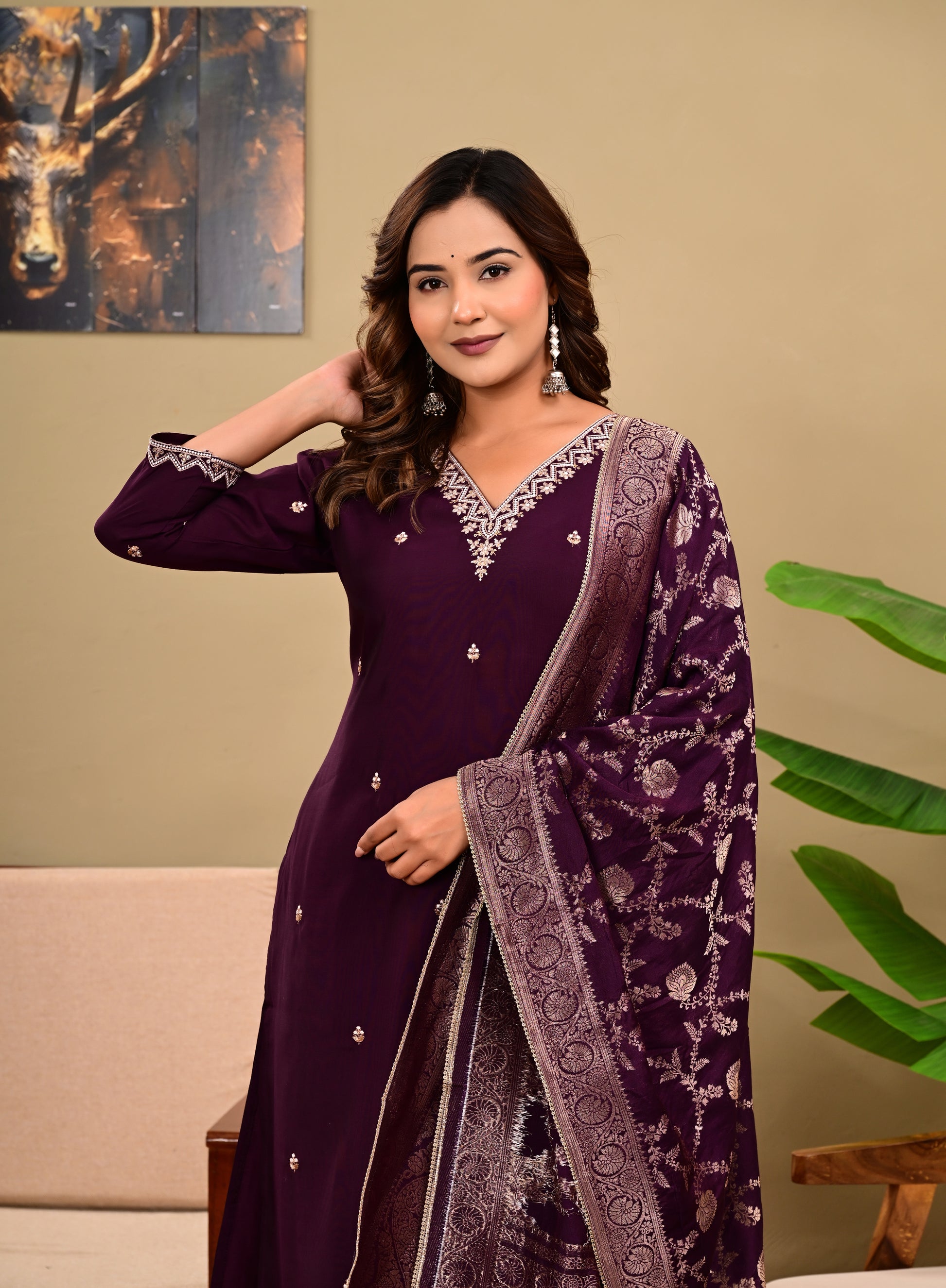 Elegant Cotton Suit Set