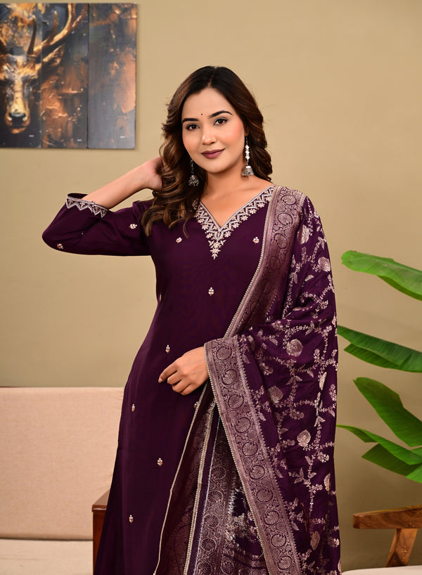 Elegant Cotton Suit Set