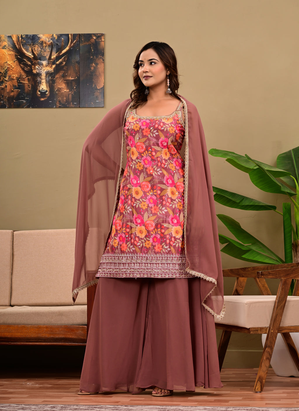 Premium Maslin  Georgette Suit Set
