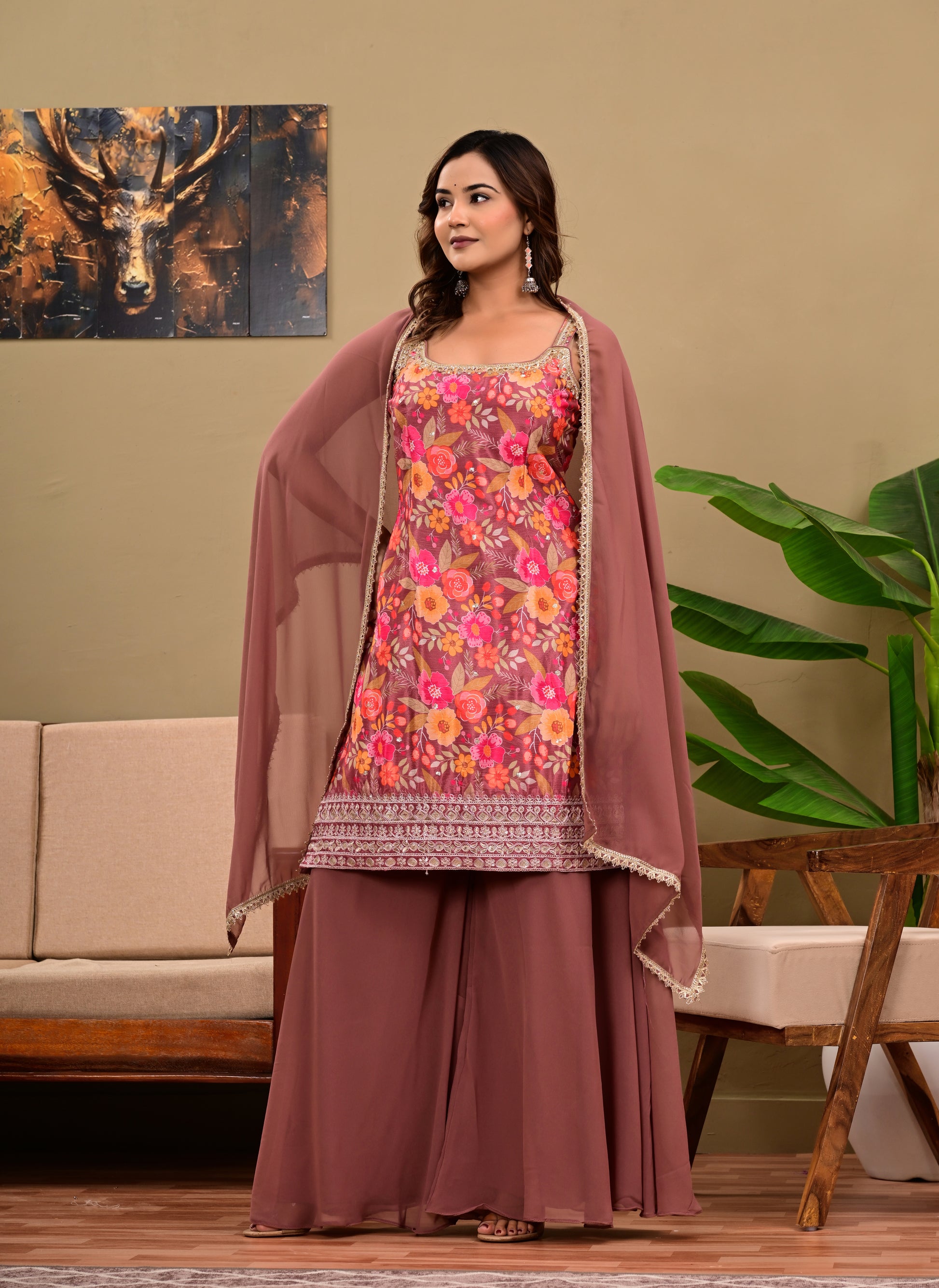Premium Maslin  Georgette Suit Set