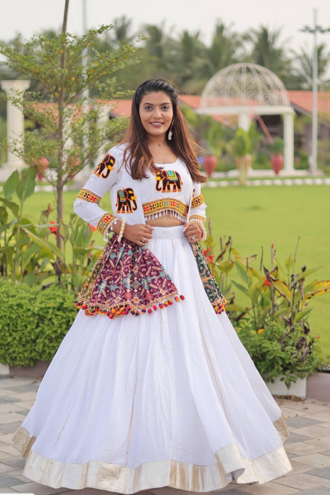 Navratri Special Gamathi Work Lehenga choli