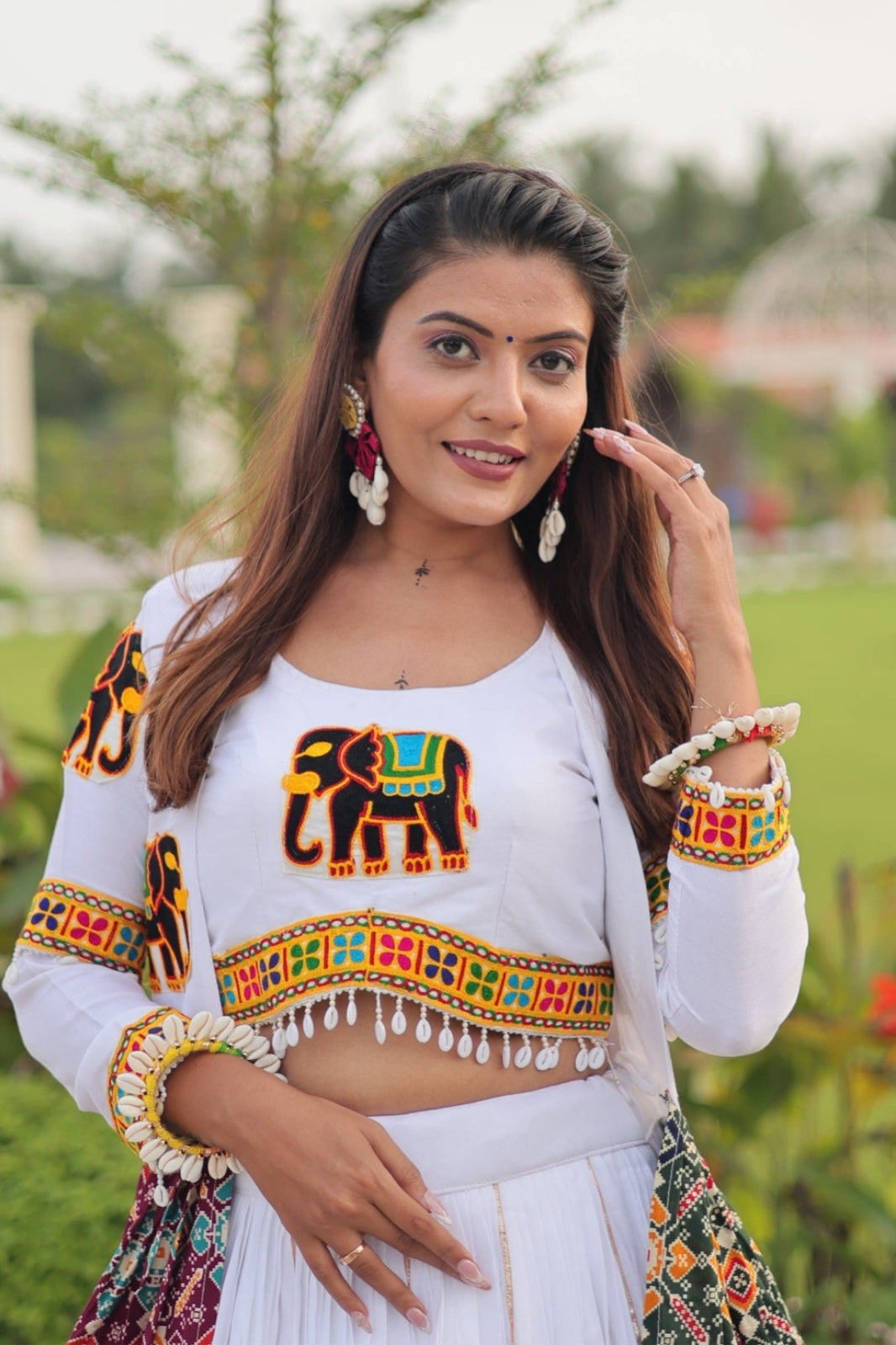 Navratri Special Gamathi Work Lehenga choli