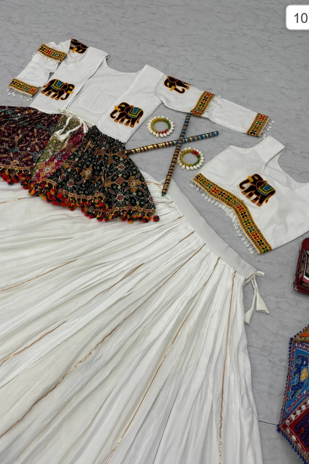 Navratri Special Gamathi Work Lehenga choli