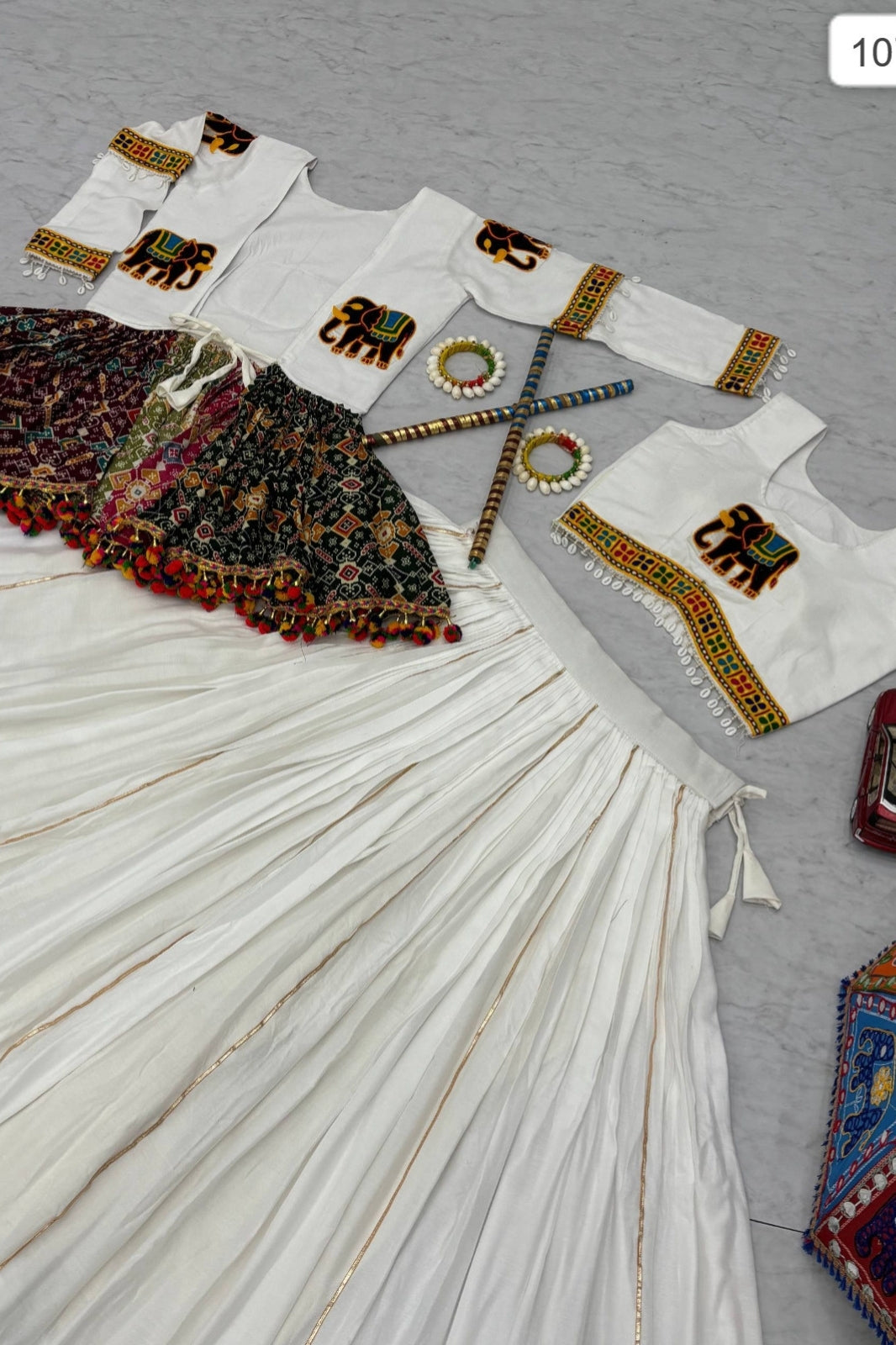 Navratri Special Gamathi Work Lehenga choli