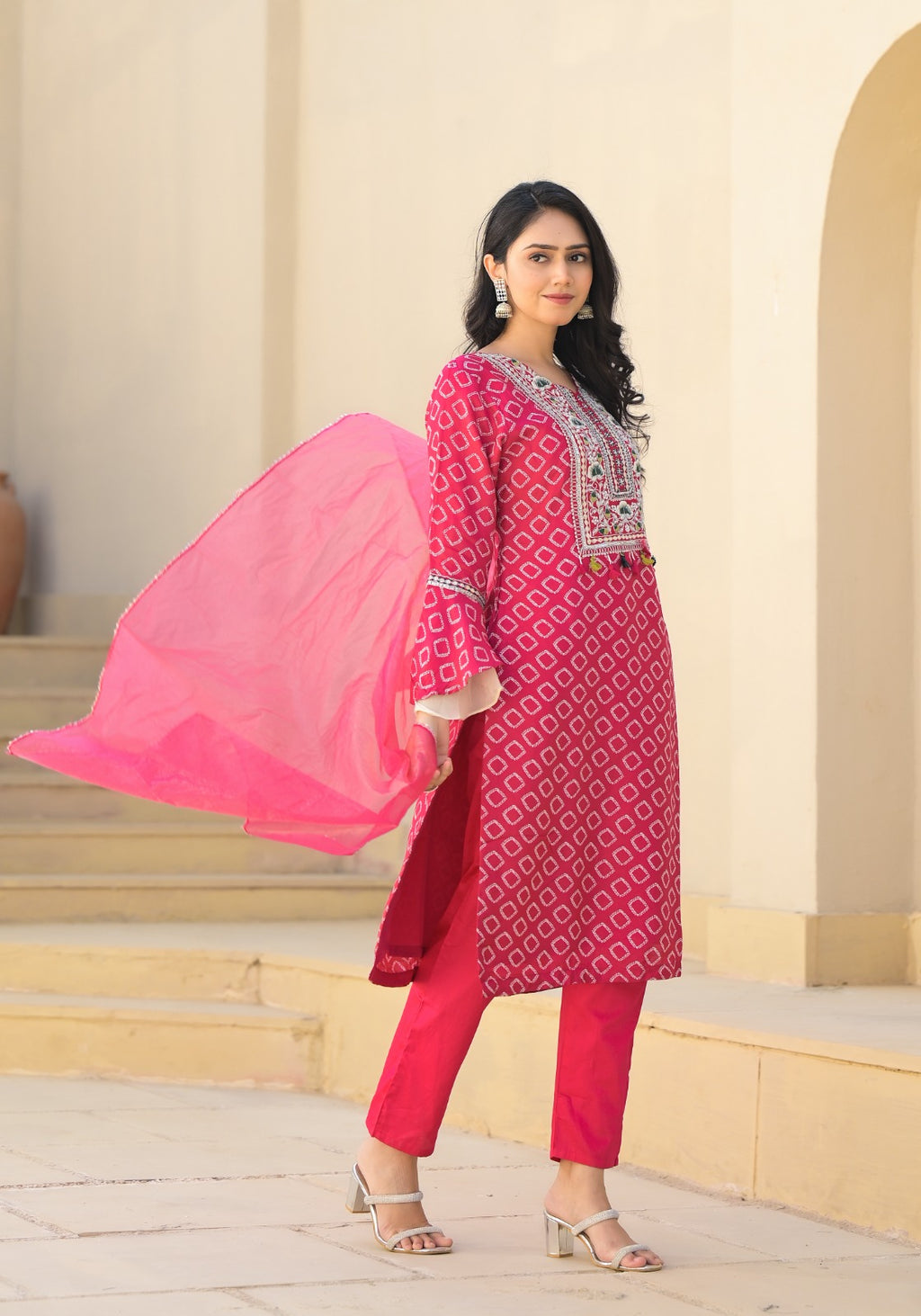 Royal Pink Rani Fancy Premium Silk Suit with Dupatta